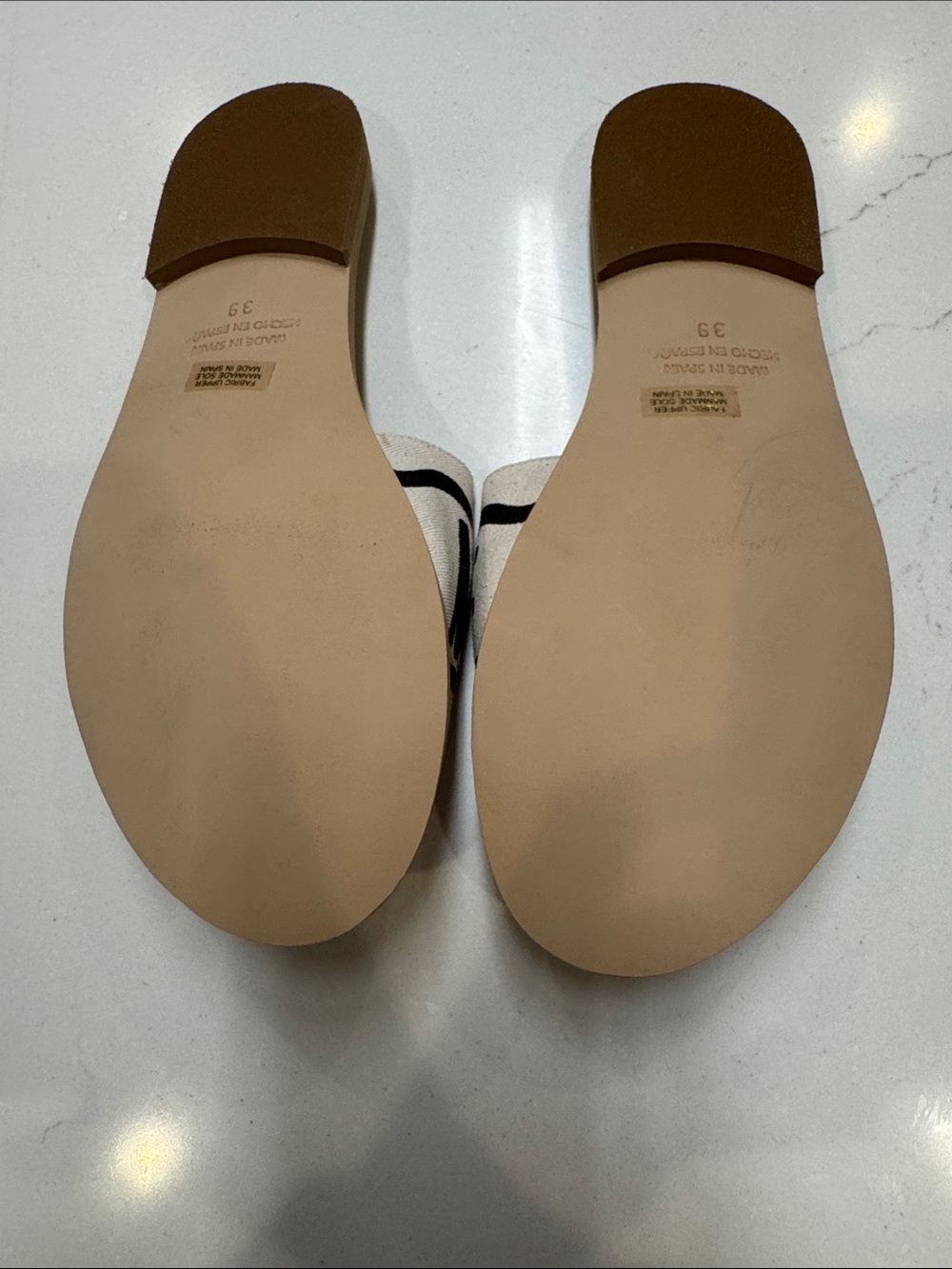 Hotel Magique for Anthropologie Canvas Logo Slide Sandals NWT SzEU39 - Picture 6 of 7